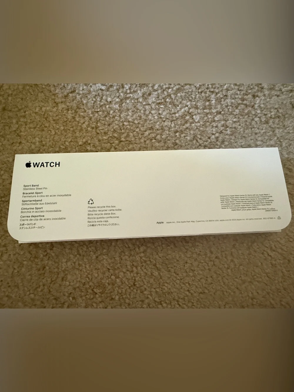 Apple Silicone Watch Band in Light Pink